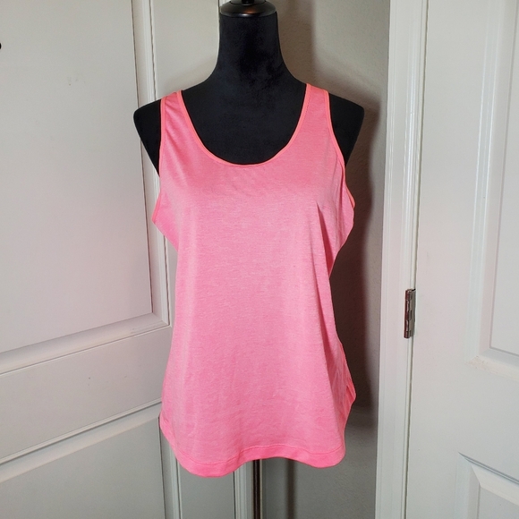 MTA Sport Racerback Activewear Tank Top Women's Size Large Coral Pink EUC - Picture 1 of 15